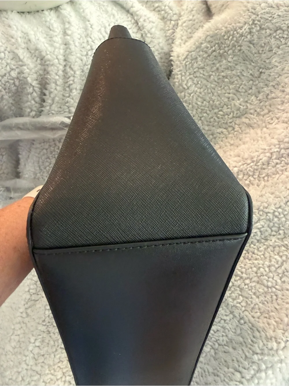 Michael Kors Black Saffiano Tote with MK Charm